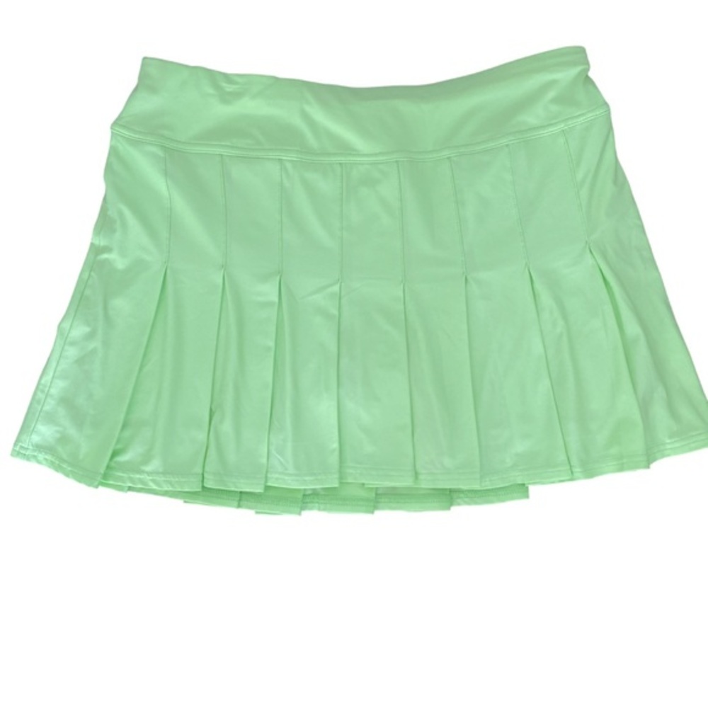 Jofit Day-Glo Skort - M green pleated , polyester spandex. w-15 , L -14